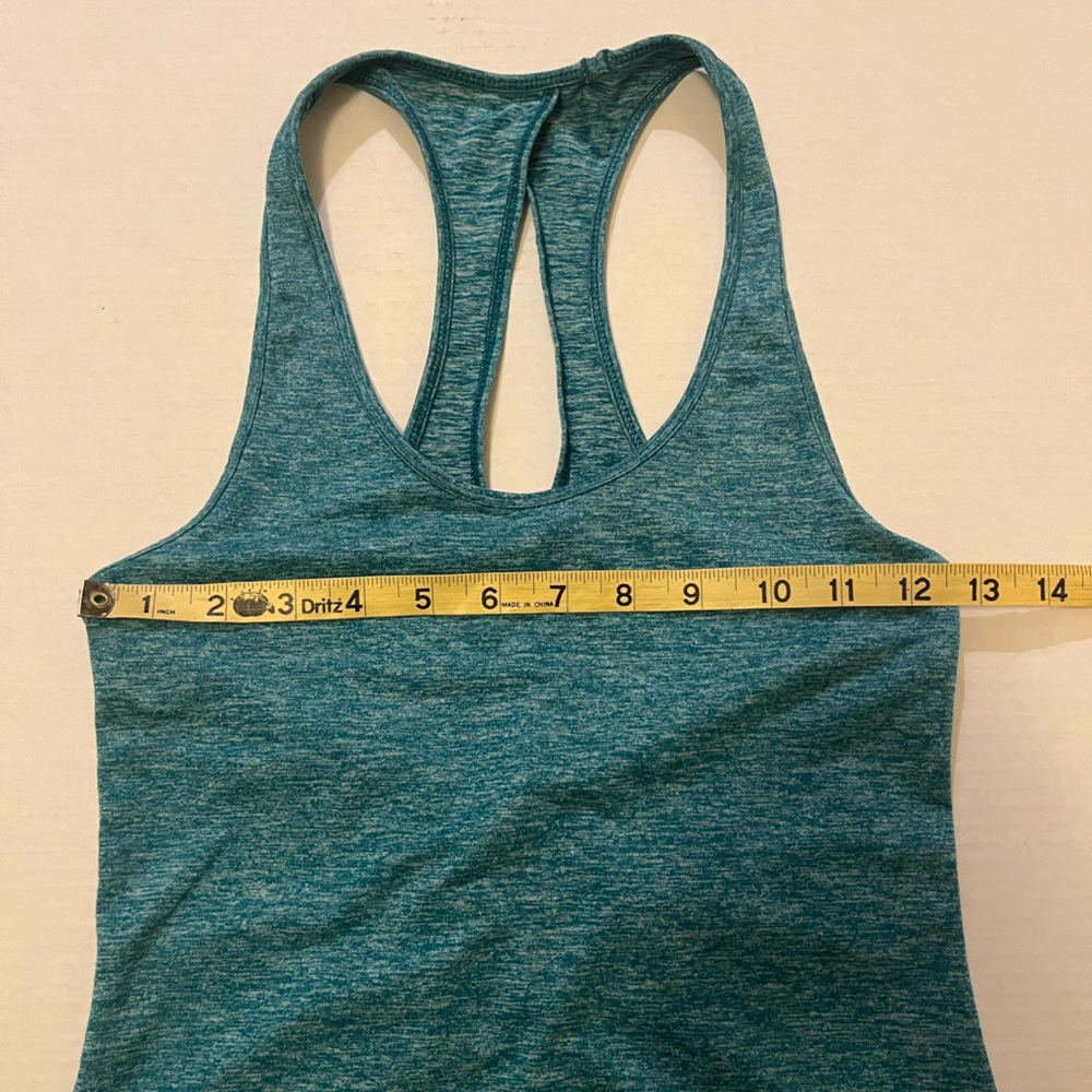 Patagonia teal tank top keyhole scrunched racer back XS - Picture 5 of 6